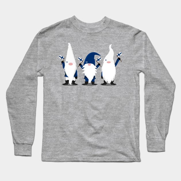 Finnish Gnomes Long Sleeve T-Shirt by Fusti